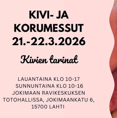 Kivi- ja korumessut Jokimaalla 21.–22.3.2026